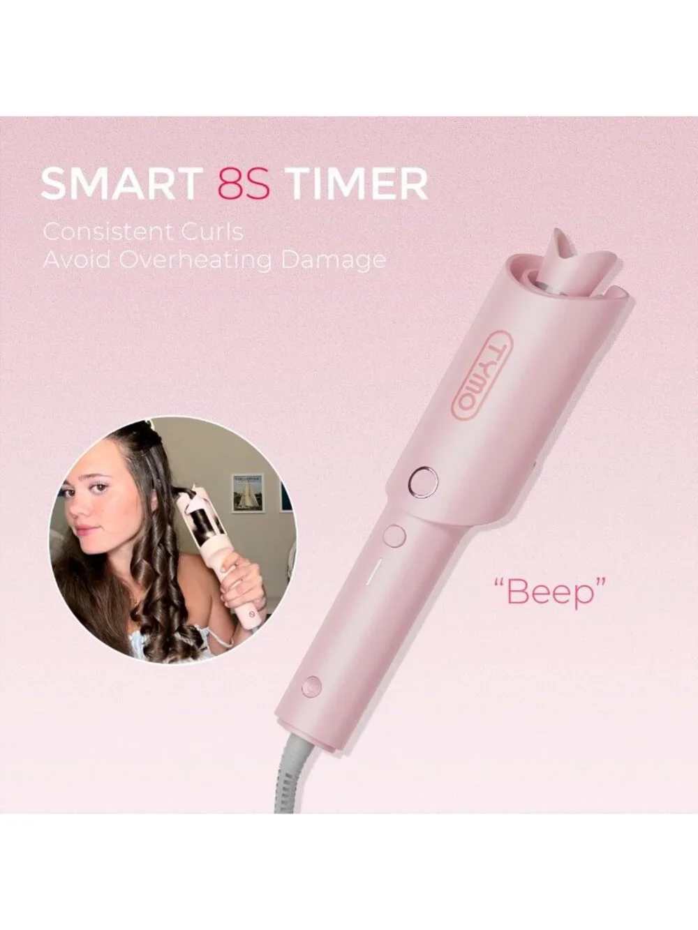 Automatic Rotating Curling Iron for Beach Waves - Easy Hair Curler Tool